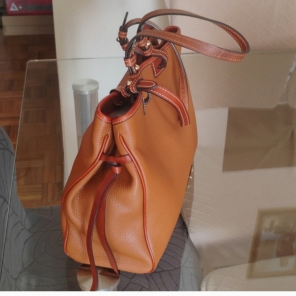 Dooney&burke Tan Leather Tote Bag - Picture 3 of 6